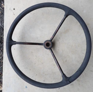 Vintage Antique Ford Model T, A or B 15" Hard Rubber 3 Spoke Steering Wheel - Picture 1 of 13