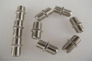 F Stecker Leitung Kupplung Lauf Adapter Verbinder 10er Pack - Bild 1 von 12