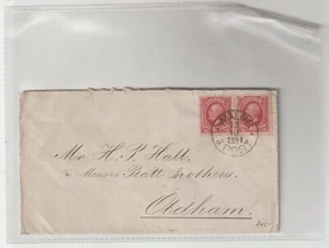 12/10/1891 Sweden Sverige Letter to Oldham England with 2 x 10 Ore Stamps - Picture 1 of 2