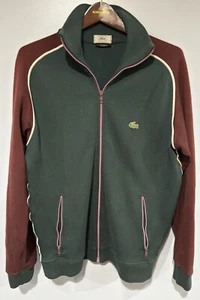 Giacca Acrilica Vintage Izod Lacoste Grande Con Cerniera Rosa - Foto 1 di 8