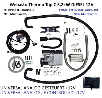 Webasto Thermo Top C 5,2 kW diésel kit de montaje universal + 12 V NUEVO MultiControl - Imagen 1 de 4