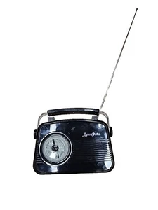 AM/FM Radio Vintage/Retro Radio mit großem analogen rotierendem Stimmrad/klein tragbar - Bild 1 von 10