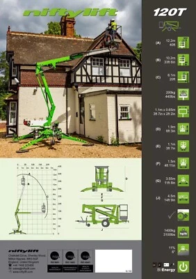 Niftylift 120 Cherry Picker Access Platform MEWP FOR HIRE ONLY  - Image 1 of 4