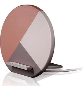 Chargeur sans fil Native Union Dock Marqueterie - Cuir véritable [certifié Qi] - Photo 1 sur 8