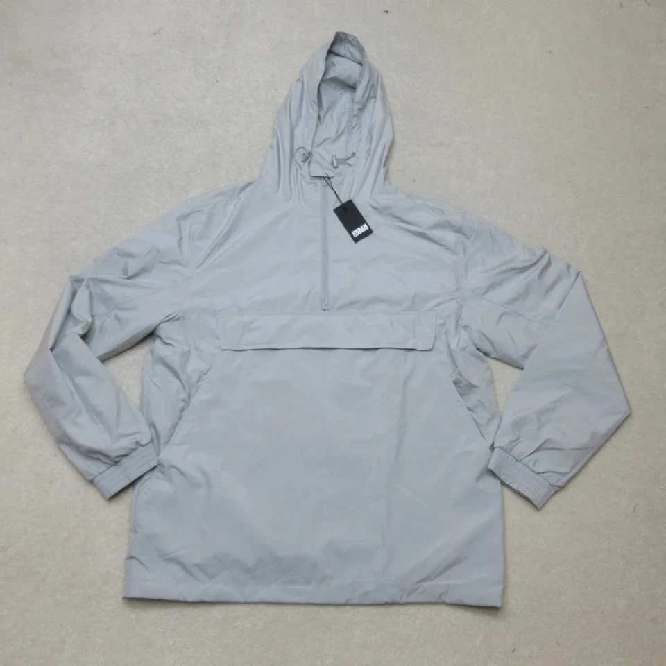 Urban Classics Light Ash Pullover Hoodie Size L Waterproof Windbreaker Jacket - Image 1 of 4