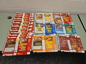 VINTAGE LOT of 37,  1980's GENERAL FOODS STOVE TOP TURKEY STUFFING MIX BOX EMPTY - Picture 1 of 10