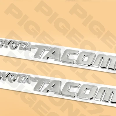 For Tacoma Accessories 3D Sticker 1995-2004 Left Right Silver Fender Side Emblem Foto 1 de 4