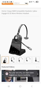 Jabra Engage 65 SE MONO HEADSET - Zdjęcie 1 z 1