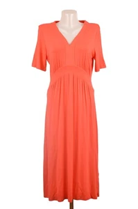 Thom by Thomas Rath Short Sleeve Peach Viscose Blend Dress 453350 Size D 36 - Picture 1 of 8