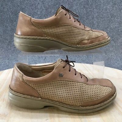 Zapatos Finn Comfort Alemania Mujer 38 Perforados Oxford Con Cordones Cuero Beige Foto 1 de 4