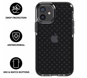 👉For iPhone 12 / 12 PRO👈Tech21 Evo Check Antimicrobial Phone Case Cover- Black