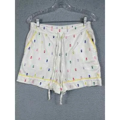 Boden Mujer 6 Azul Blanco Multicolor Piña Lounge Shorts Algodón Ligero Foto 1 de 4