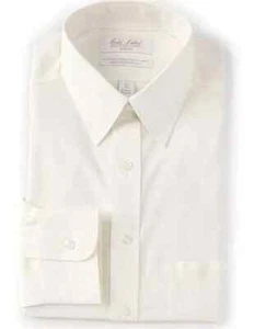 NWT ROUNDTREE & YORKE Gold Label Long Sleeve Non-Iron Cotton IVORY sz 16 33 - Picture 1 of 4