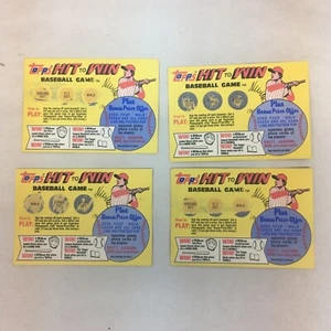 1981 Topps Baseball Hit To Win Scratch Game Cards (4) - Picture 1 of 6