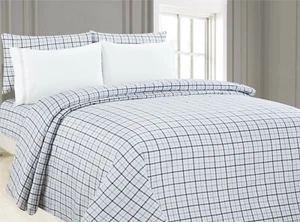 6 piece Sheet Set with Embroidered Pillowcases - Bank Plaid - Picture 1 of 3