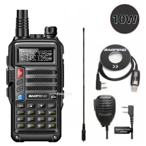 BAOFENG UV-S9P 10W 2800MAH TRI BAND VHF UHF 2 WAY WALKIE TALKIE HAND RADIO F2V0 - Zdjęcie 1 z 20