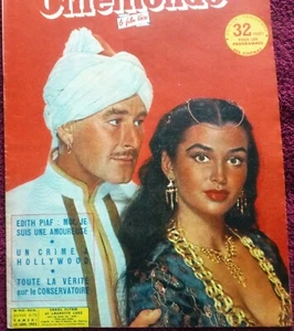 ERROL FLYNN cover Cinemonde 1952 movies L. Turner J. Crawford L. Luez G. Peck - Picture 1 of 6