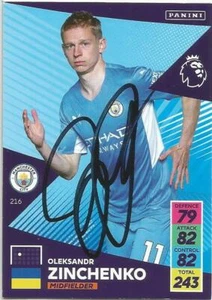 OLEKSANDR ZINCHENKO SIGNED MAN CITY 2021/2022 ADRENALYN XL TRADING CARD+COA - Picture 1 of 1