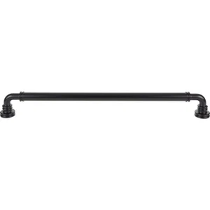 Top Knobs TK3148BLK Cranford Appliance Pull 18" (c-c) Flat Black - Picture 1 of 3