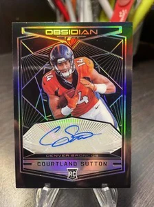 2018 Panini Obsidian COURTLAND SUTTON Broncos RC Autograph /100 - Picture 1 of 3