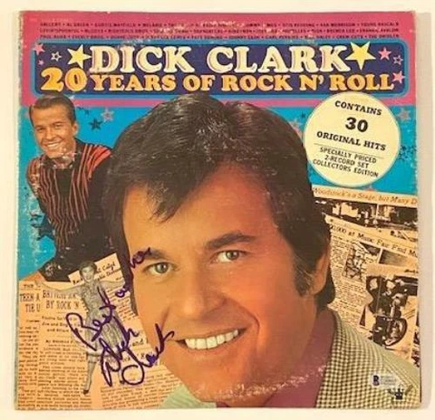 DICK CLARK Signed Autograph Album Record LP Beckett Authentication Cover