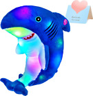 Light up Blue Shark Stuffed Animal Glow Plush Ocean LED Species Toy Afraid of Da