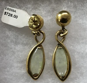 Steven Vaubel NEW Signed & Dtd Pierced Earrings Dangle w/ Faceted Stone Reg.$726 - Picture 1 of 8
