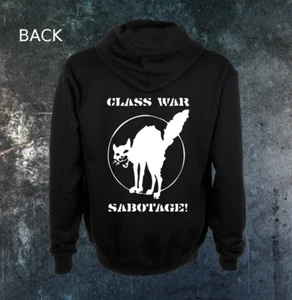 Klassenkrieg Sabotage Katze Reißverschluss Hoodie - Human Liberation Rights Anarchy Struggle - Bild 1 von 7