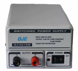 QJE PS-SM 3AMP - 5AMP SURGE SWITCH MODE ALIMENTATORE RADIO CB PSU SHARMAN - Foto 1 di 4