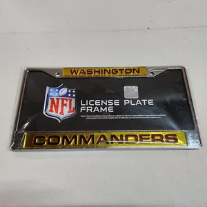 Washington Commanders NFL License Plate Frame Yellow w/ Red Letters - Picture 1 of 2