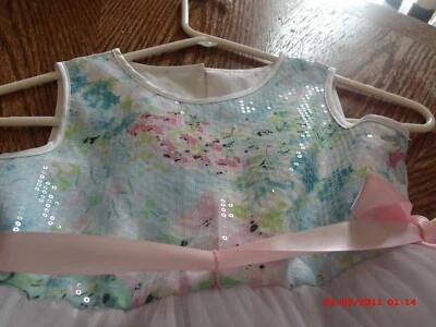 VESTIDO FORMAL NIÑA OCASIONES ESPECIALES CONCURSO NATURAL O NIÑA FLOR TALLA 6X 0884 Foto 1 de 4