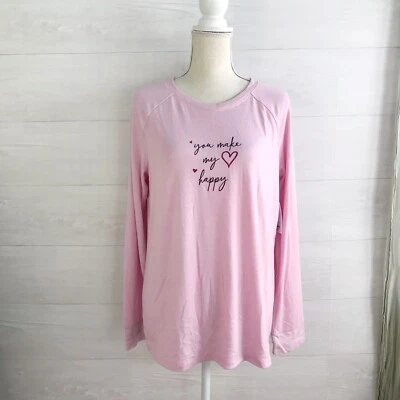 Nuevo con etiquetas Sonoma - Pink You Make My Heart Happy top para dormir, M Foto 1 de 4