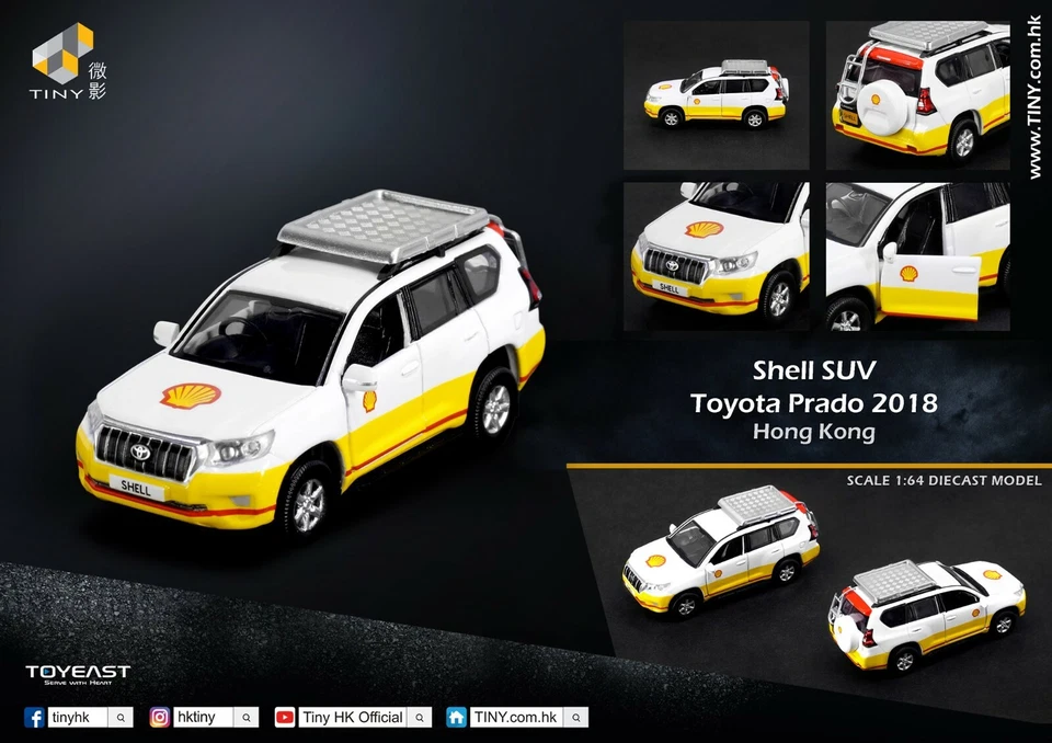 SUV Toyota Prado 2018 Hong Kong Special TINY DIE-CAST 1/64 - Imagem 1 de 1
