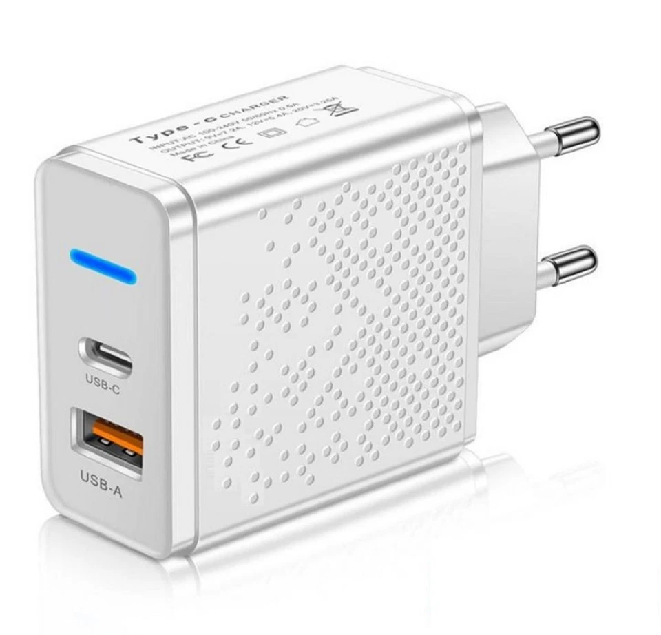 Netzteil Schnellladegerät USB C A PD 3.0, Ladegerät Handy Tablet Phone - Bild 1 von 4