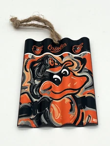 Baltimore Orioles Corrugated Metal Ornament MLB Baseball Justin Patten - Picture 1 of 2
