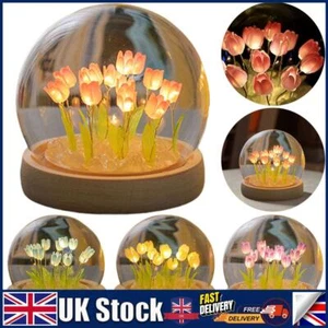 Table Lamps Plastic Artificial Flower Lamp Artificial Tulip Flower Night Light - Picture 1 of 24