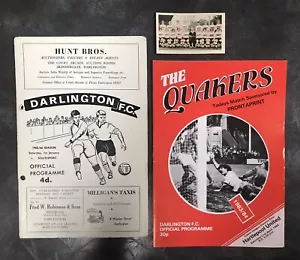 2x Darlington FC Football Programmes - v Southport 1966 v Hartlepool 1984 + Card - Picture 1 of 11