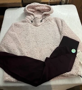 Victoria’s Secret PINK Fluffy Fleece Hoody Leggings Set Size Large NWT - Picture 1 of 5