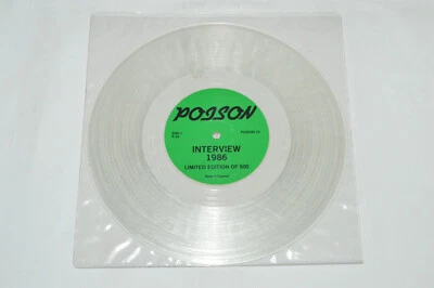 POISON Interview 1986 10" Vinyl Clear Spoken Word GLAM ROCK METAL 1/500 UK - Image 1 of 3
