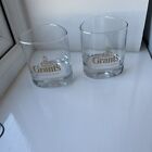 2 x Grant?s Finest Scotch Whisky Glass Tumblers Triangle 3 Sided Glasses