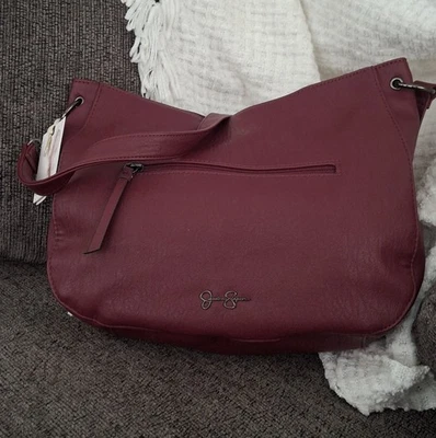 Jessica Simpson Burgundy Faux Leather Charlie HOBO Bag. Never Used.  NWT. - Image 1 of 4