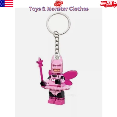 2024 Pink Fairy Batman & Black Batman Lego Keychain CUTE-New Gift - Image 1 of 4