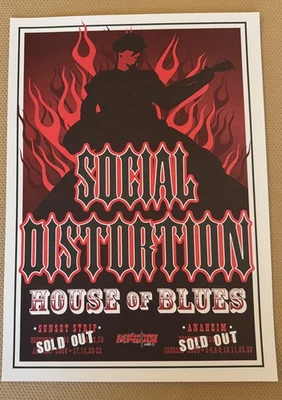 SOCIAL DISTORTION House Of Blues Anaheim POSTER  - Image 1 of 4