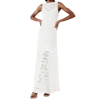 NWT Banana Republic Sleeveless Lexia Lace Maxi Dress White Size XL Feminine - Image 1 of 4
