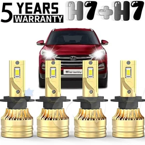 4x H7 LED Bulb Kit High Low Beam Super Bright 6000K For Hyundai Tucson 2016-2020 - Picture 1 of 11
