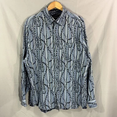 Jhane Barnes Shirt Mens XL Abstract Striped Button Up Casual Dress Shirt - Image 1 of 4