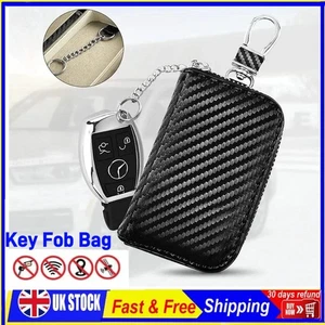 Car Key Signal Blocker Case Faraday Cage Fob Pouch Keyless RFID Blocking Bag UK - Picture 1 of 20