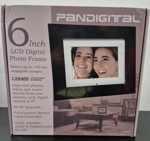 Pandigital 6" LCD Digital Picture Frame w/Remote and More Clock, Calendar,Alarm  - Picture 1 of 14