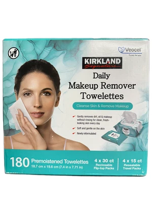 Toallitas desmaquillantes diarias Kirkland Signature, 180 unidades en total Foto 1 de 2