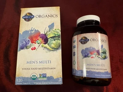 *Read* Garden of Life Mykind Organics Men's Multi - 120 Vegan Tablets EXP 01/27 - Image 1 of 2